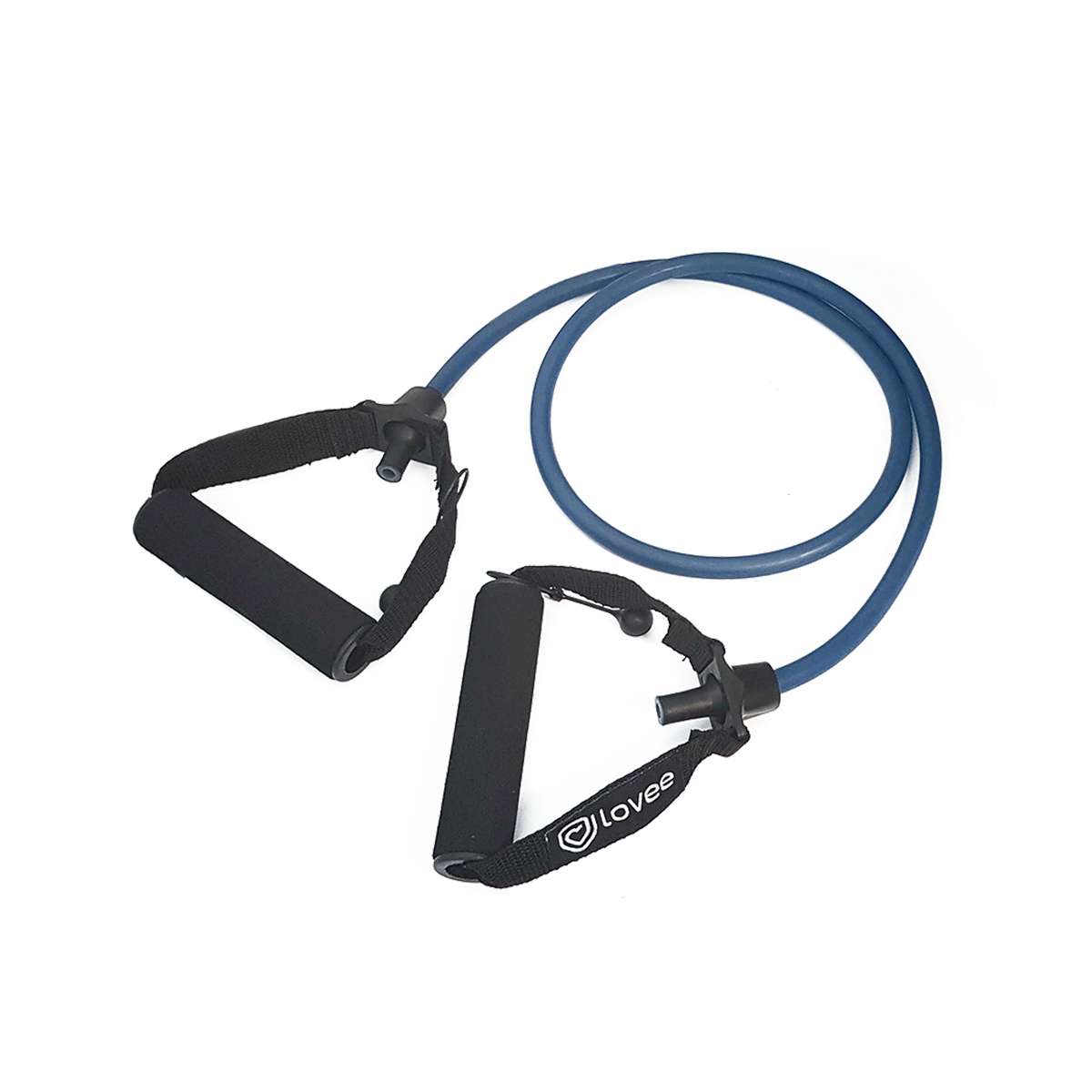 Élastique de musculation avec poignées pour exercices de renforcement.